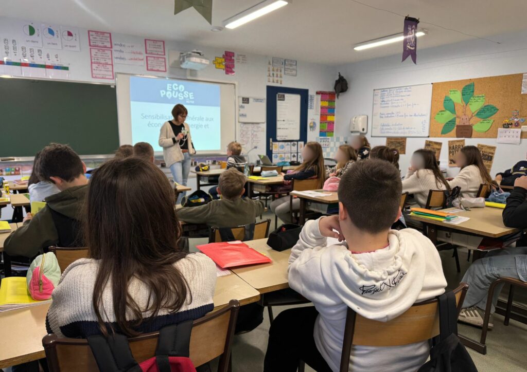 photo de classe animation Ecopousse par ACTEE école primaire